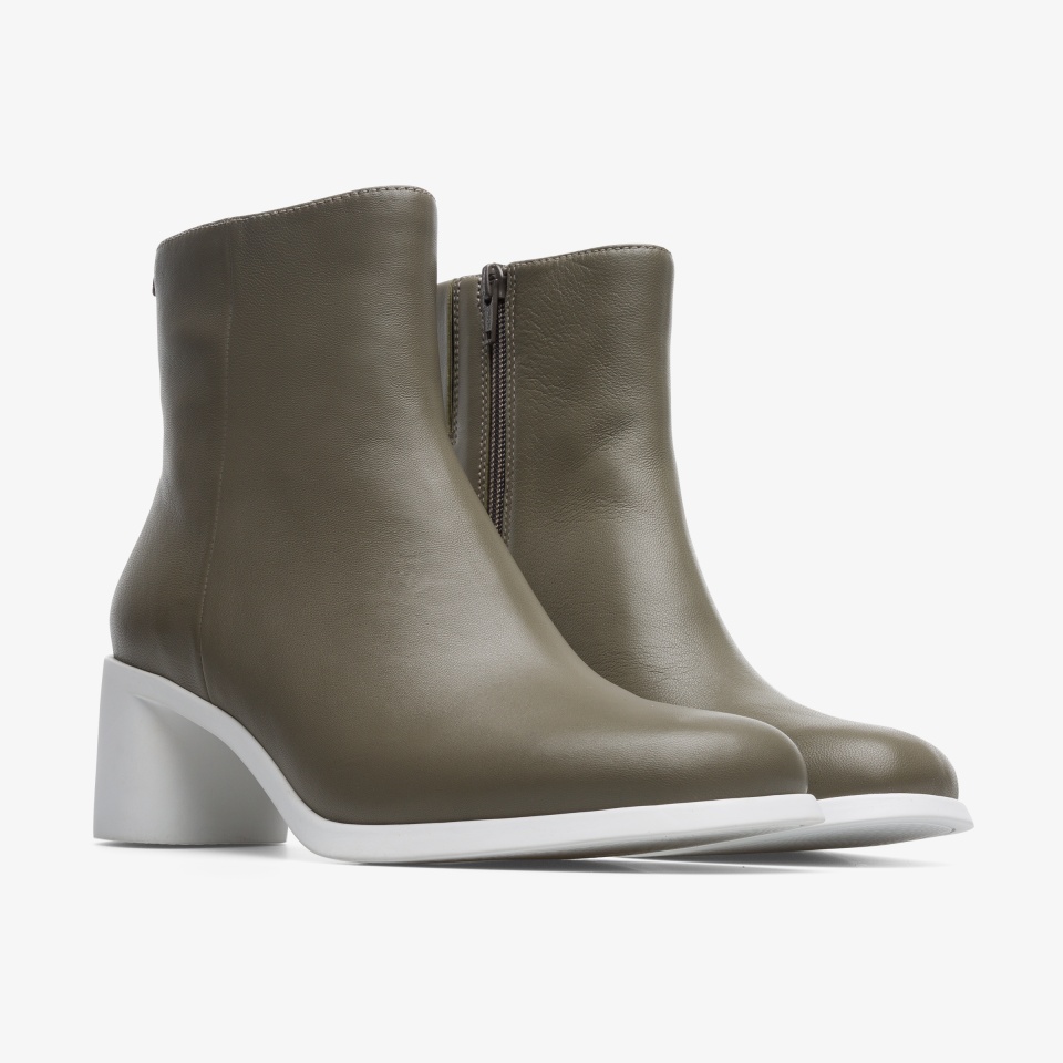 Camper Meda Grey/Green - Camper Women's Ankle Boots ||4850-PDHTM||